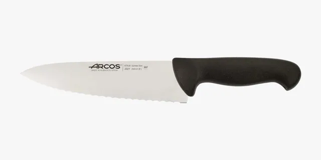 arcos-serie-2900-coltello-da-cuoco-a-lama-serrata-nero-200-mm image 1