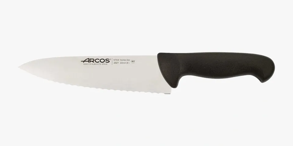 arcos-serie-2900-coltello-da-cuoco-a-lama-serrata-nero-200-mm image 1