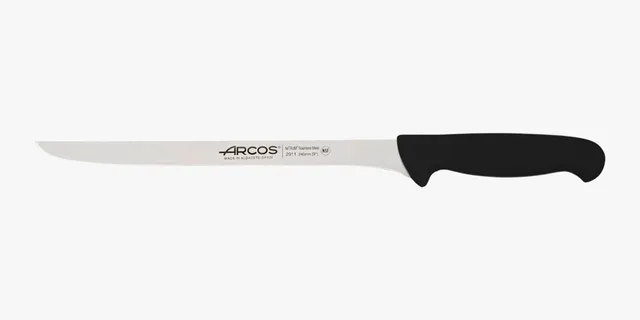 arcos-serie-2900-coltello-affettaprosciutto-nero-240-mm-lama-lunga-e-flessibile- image 1