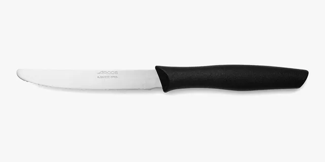 arcos-nova-coltello-da-tavola-110-mm-nero-con-lama-seghettata-punta-arrotondata image 1