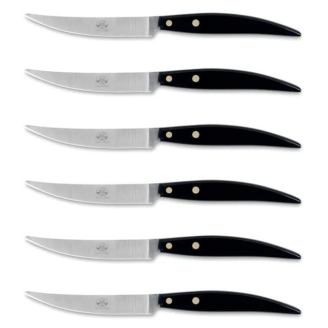 coltellerie-berti-1895-set-coltelli-da-bistecca-artigianali-6-pezzi-lama-liscia--2 image 1