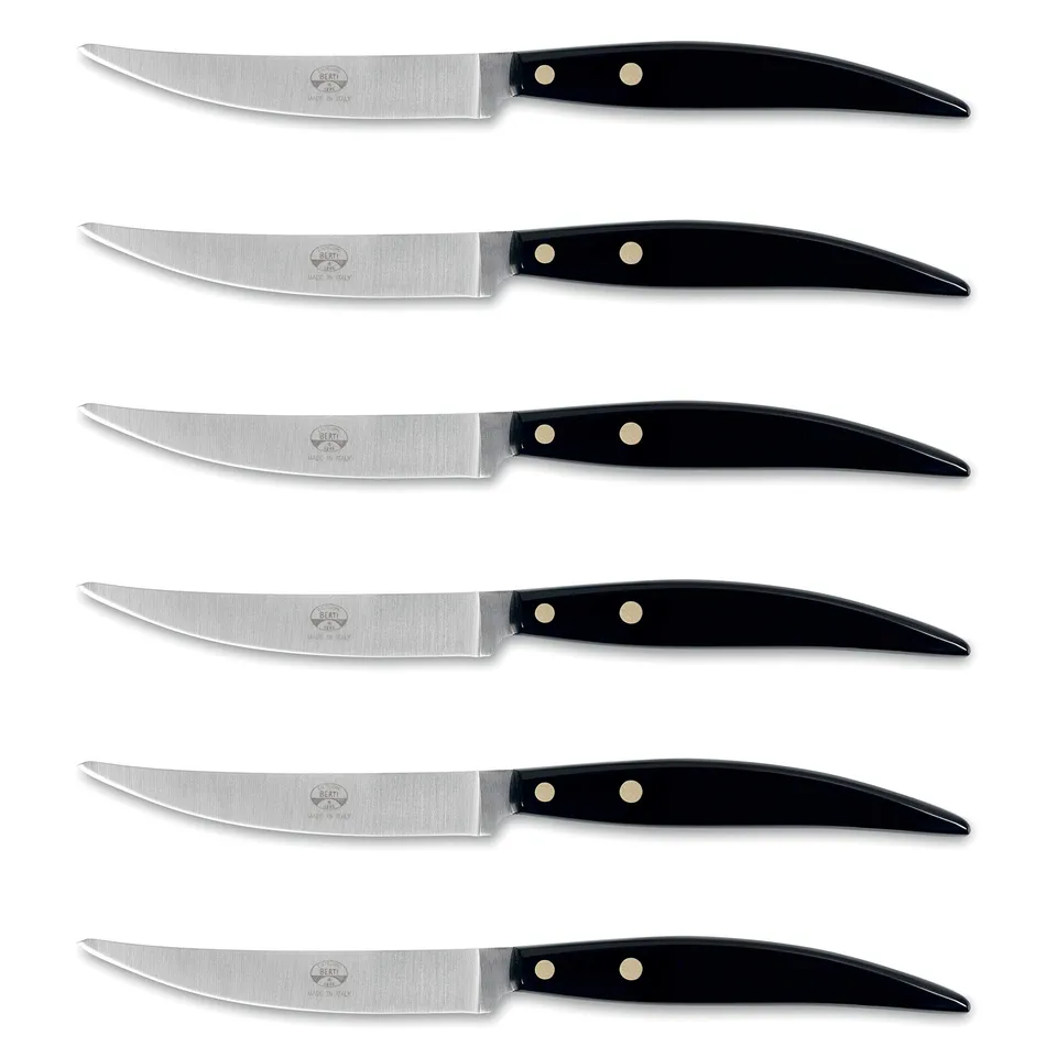 coltellerie-berti-1895-set-coltelli-da-bistecca-artigianali-6-pezzi-lama-liscia--2 image 1