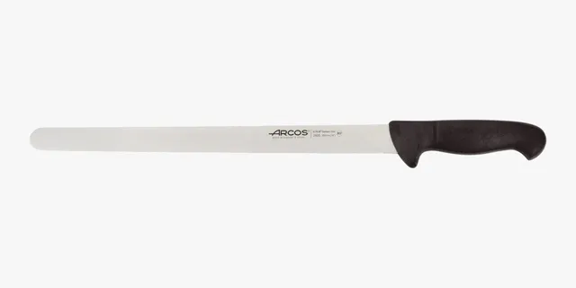 arcos-coltello-affetta-salumi-serie-2900-nero-350-mm-lama-flessibile-per-prosciu image 1
