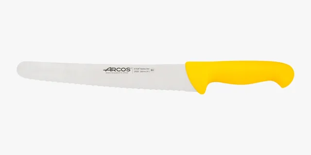 arcos-coltello-pasticcere-giallo-serie-2900-250-mm-lama-dentellata-nitrum-per-to image 1