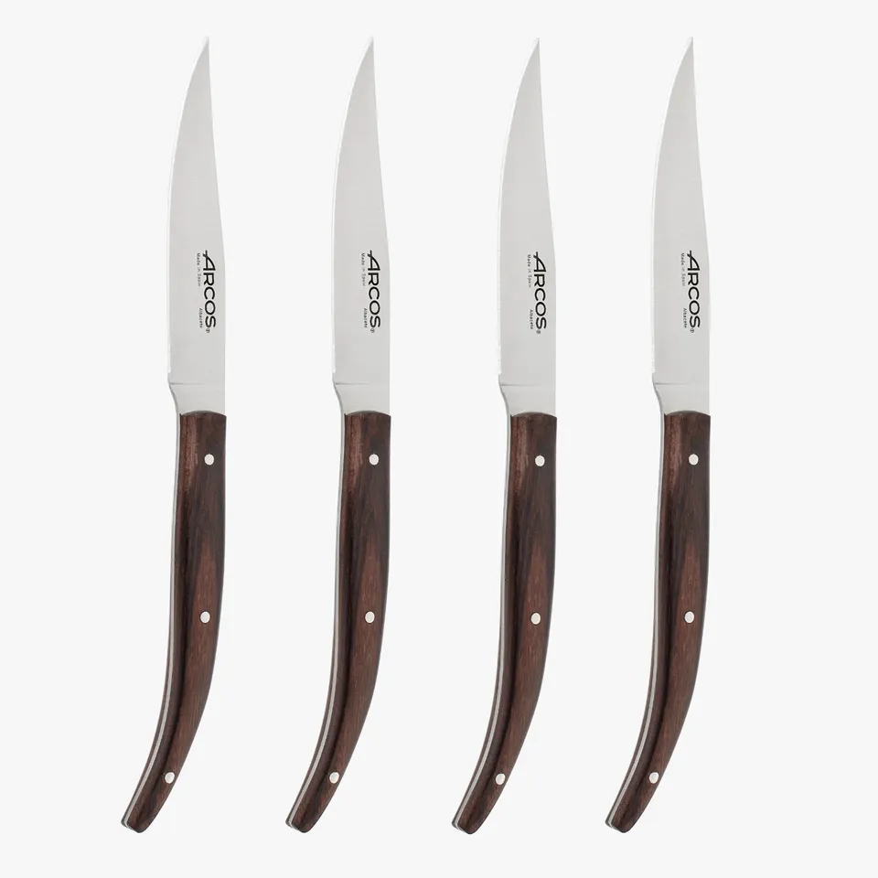 arcos-set-4-coltelli-da-bistecca-the-origin-manico-in-palissandro-lama-110-mm image 1