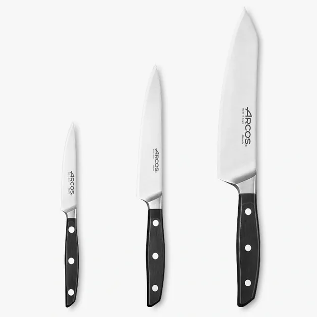 arcos-serie-manhattan-set-cucina-3-coltelli-sbucciare-cuoco-santoku image 1