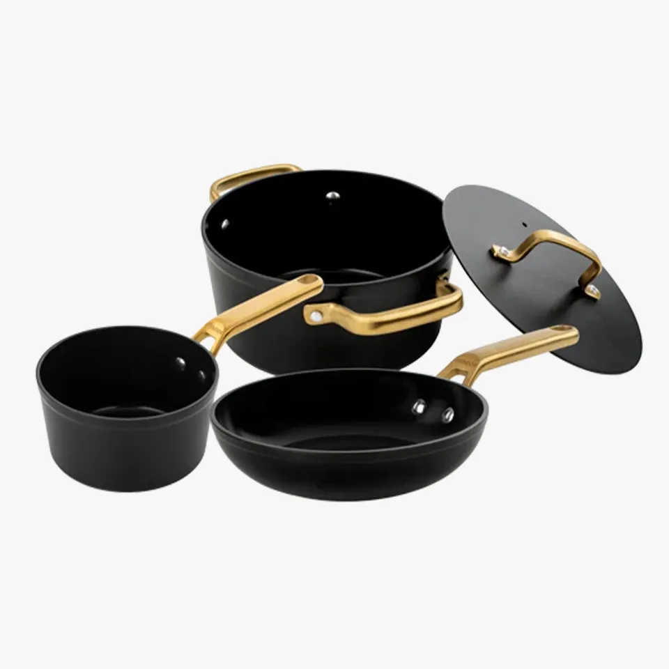 arcos-serie-samoa-iconic-set-3-pezzi-pentole-e-padella-nero-pentolino-16-cm-pade image 1