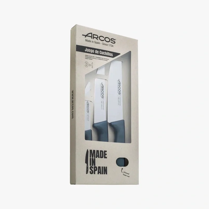 arcos-serie-niza-set-cucina-blu-metallizzato-3-pezzi-coltello-cuoco-200-mm-colte image 1