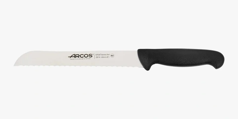arcos-coltello-da-pane-serie-2900-nero-lama-seghettata-in-acciaio-inox-per-pane- image 1