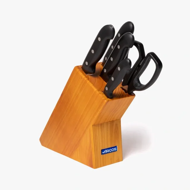 arcos-serie-ma-tre-set-cucina-4-pezzi-con-forbici-e-portacoltelli-taco image 1