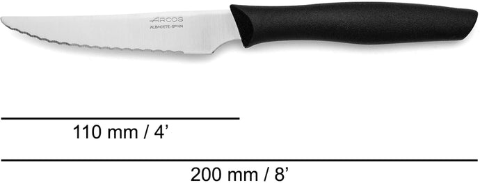 arcos-serie-nova-coltello-da-bistecca-chuletero-nero-filo-dentato-110-mm image 4