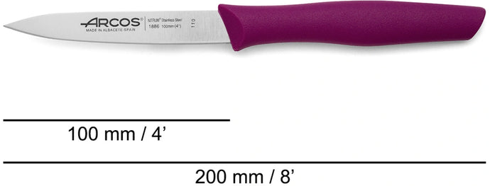 arcos-serie-nova-coltello-da-sbucciare-fucsia-100-mm-lama-nitrum-e-manico-in-pol image 4