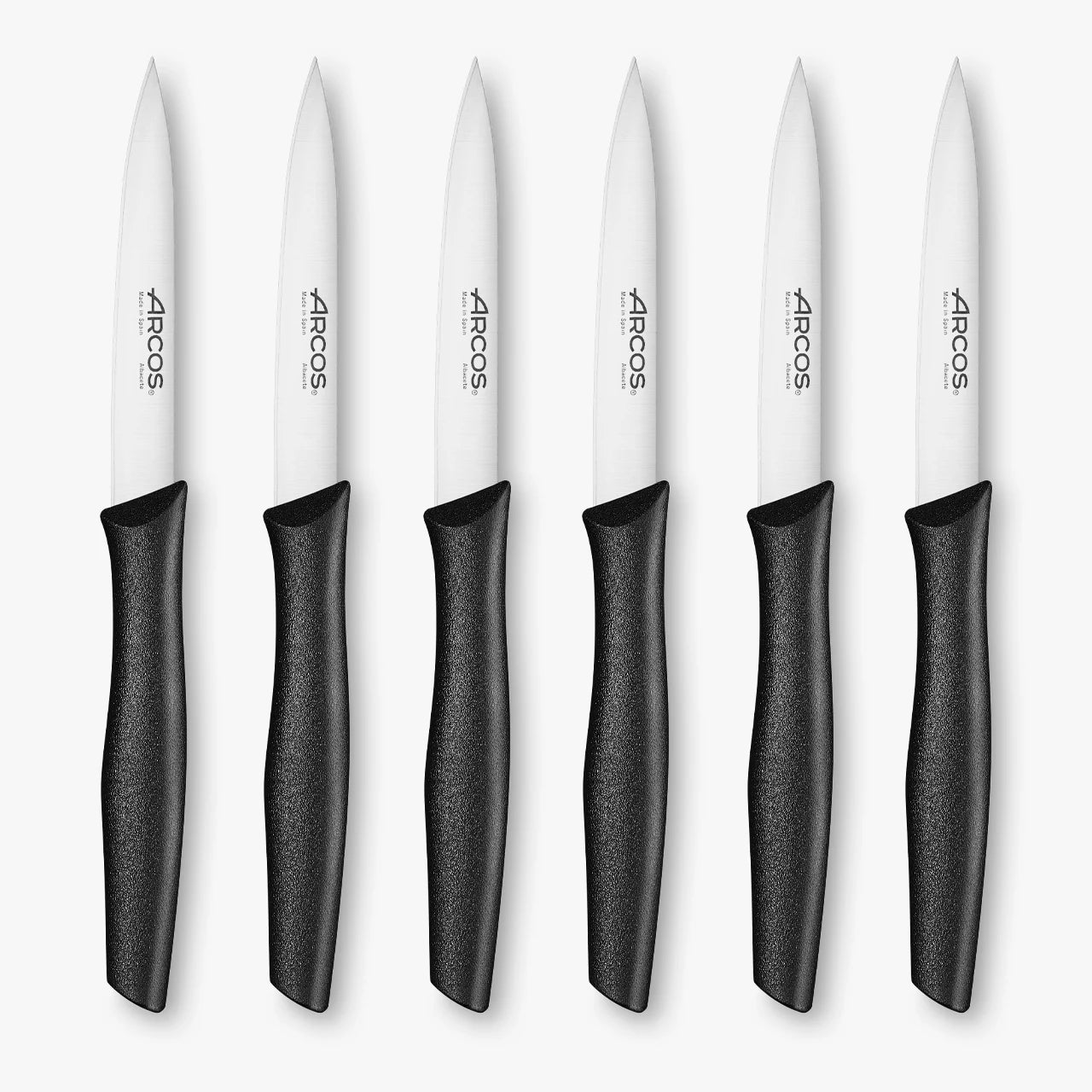 arcos-nova-set-6-coltelli-da-tavola-neri-lama-100-mm-made-in-spain image 2