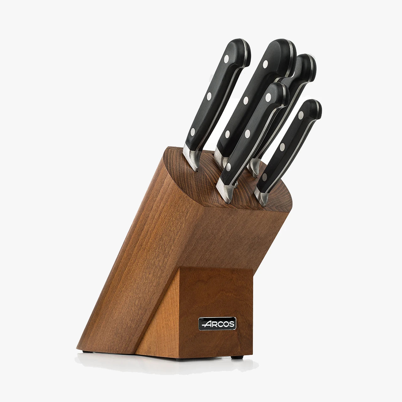 arcos-serie-pera-set-5-coltelli-da-cucina-con-blocco-in-legno image 1