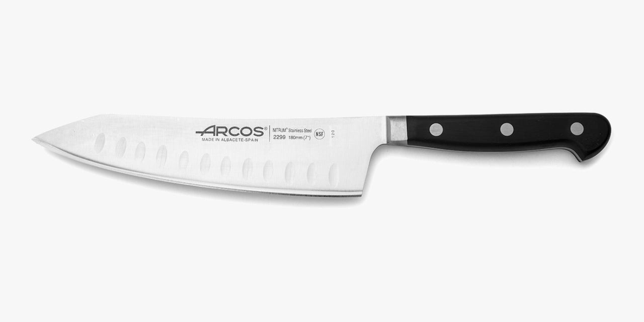 arcos-pera-rocking-santoku-180-mm-lama-curva-in-acciaio-nitrum-per-taglio-a-dond image 1