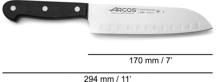 arcos-universal-coltello-santoku-con-alveoli-170-mm-lama-in-acciaio-nitrum-stile image 4