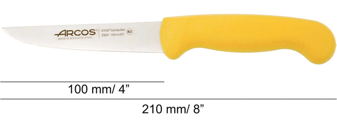 arcos-coltello-verdure-serie-2900-colore-giallo-100-mm image 5