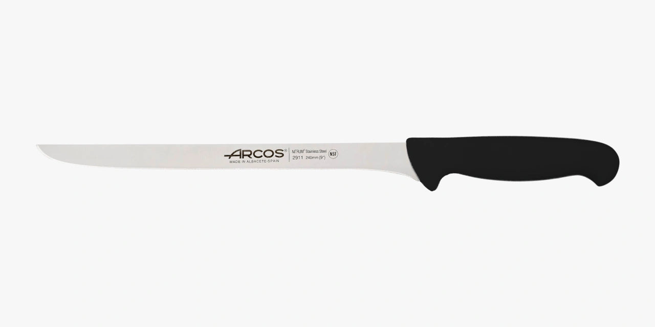 arcos-serie-2900-coltello-affettaprosciutto-nero-240-mm-lama-lunga-e-flessibile- image 2