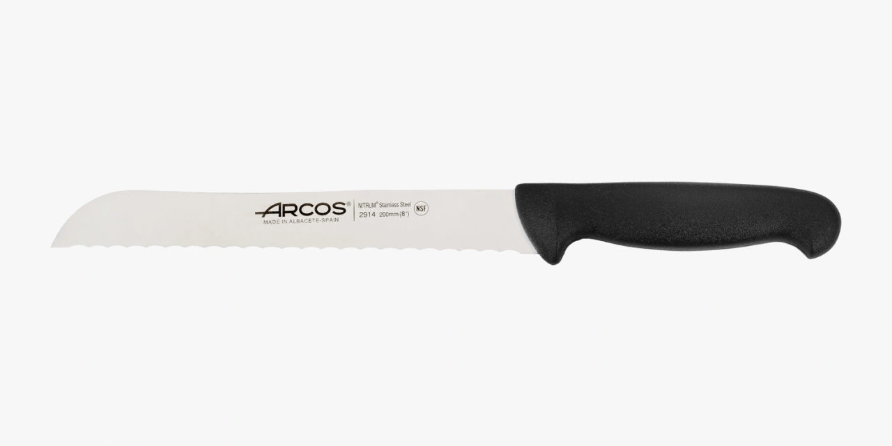 arcos-coltello-da-pane-serie-2900-nero-lama-seghettata-in-acciaio-inox-per-pane- image 1