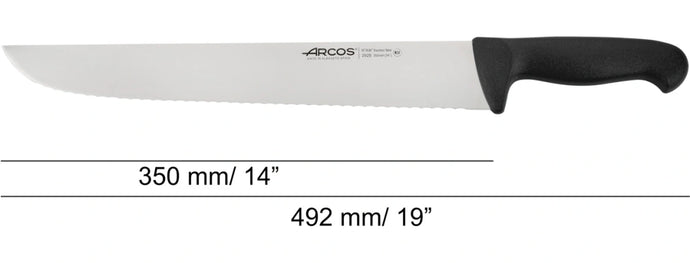 arcos-serie-2900-coltello-per-pesce-350-mm-nero-lama-in-acciaio-inossidabile-nit image 2