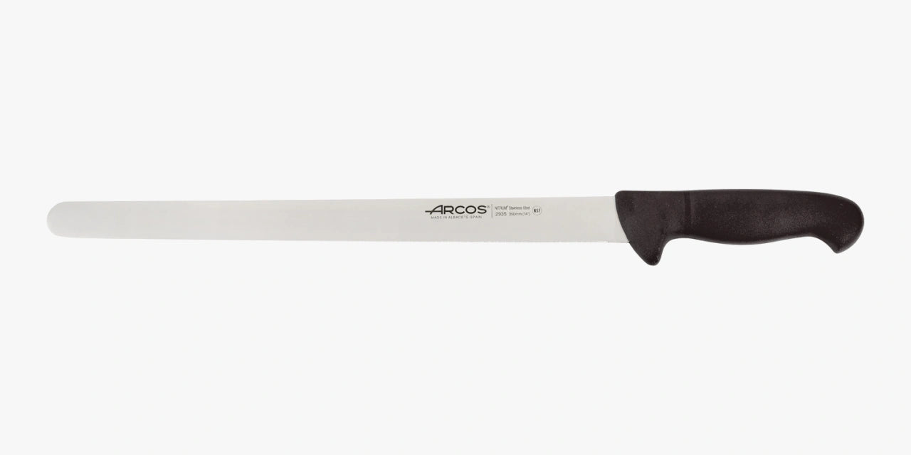arcos-coltello-affetta-salumi-serie-2900-nero-350-mm-lama-flessibile-per-prosciu image 1