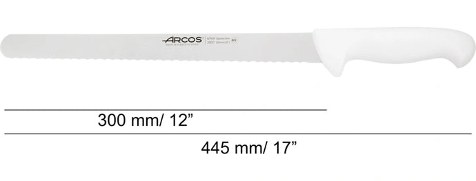 arcos-serie-2900-coltello-pasticcere-bianco-300-mm-lama-dentellata-senza-affilat image 2