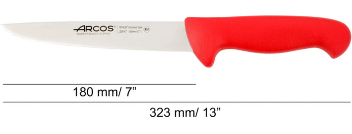 arcos-serie-2900-coltello-da-macellaio-rosso-180-mm image 2