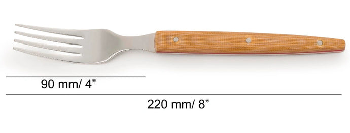 arcos-the-origin-forchetta-da-carne-chuletero-micarta-beige-220-mm image 5