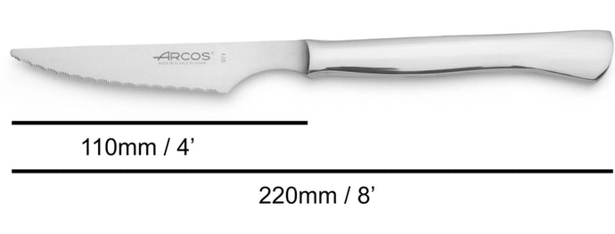 arcos-monoblock-set-6-coltelli-chuleteros-per-bistecca-filo-perlato-acciaio-inos image 4