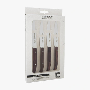 arcos-set-4-coltelli-da-bistecca-the-origin-manico-in-palissandro-lama-110-mm image 4