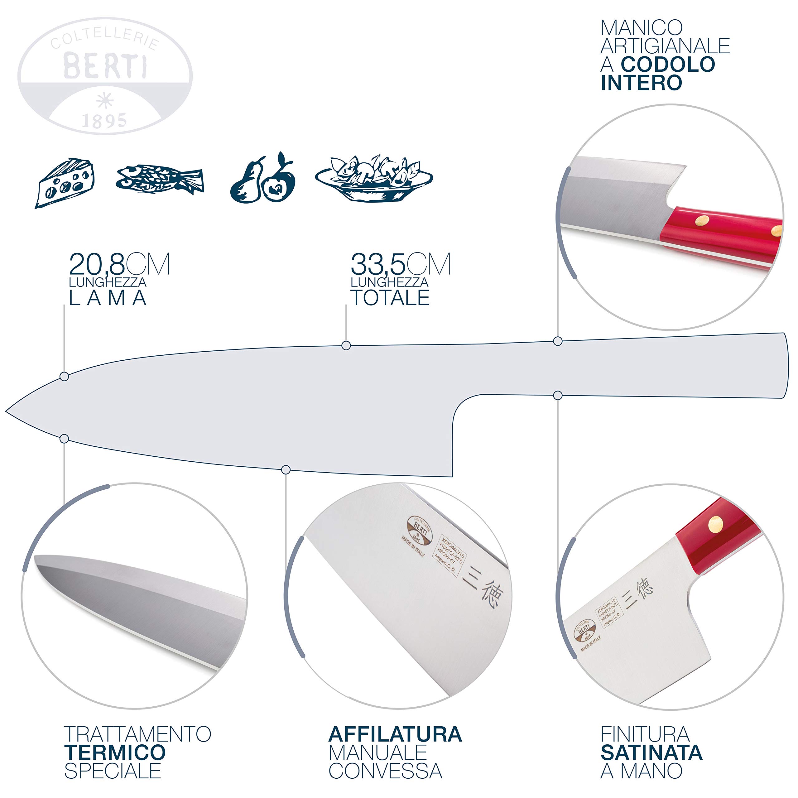 coltellerie-berti-1895-coltello-santoku-giapponese-da-chef-artigianale-con-ceppo image 3