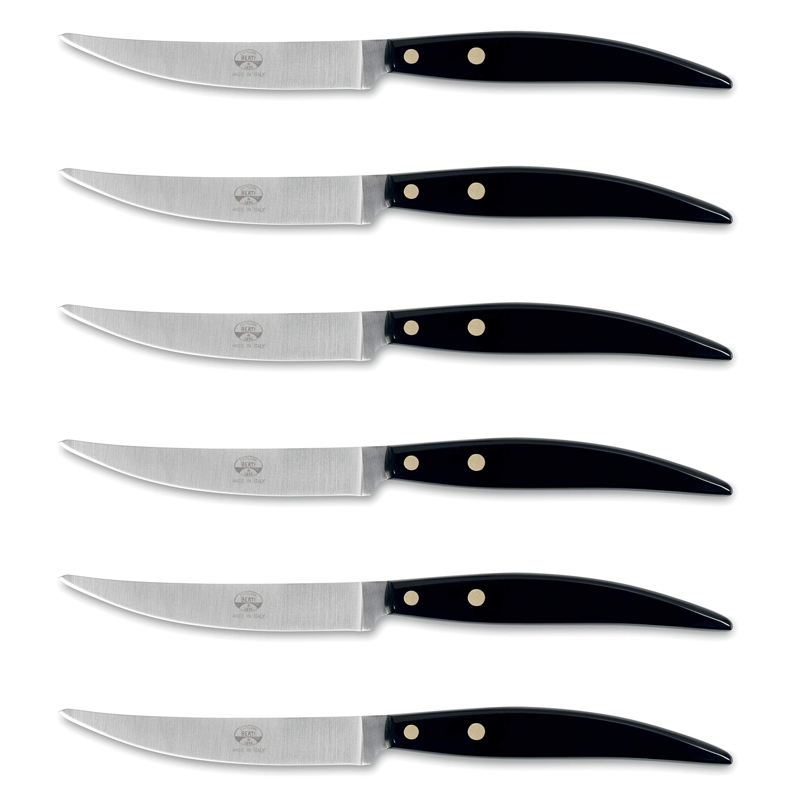 coltellerie-berti-1895-set-coltelli-da-bistecca-artigianali-6-pezzi-lama-liscia--2 image 1
