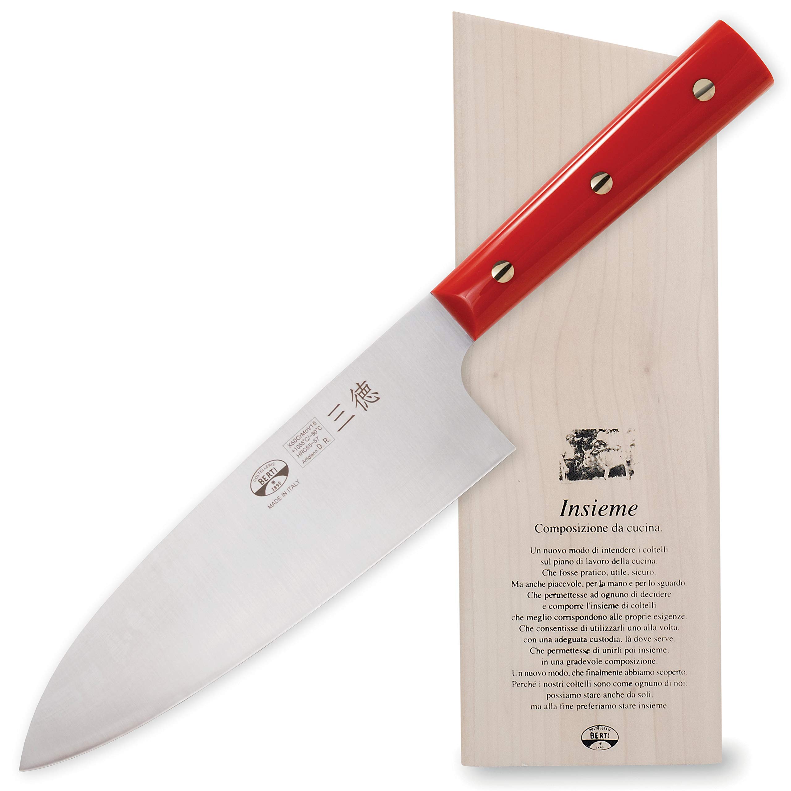 coltellerie-berti-1895-coltello-santoku-giapponese-da-chef-artigianale-con-ceppo image 1