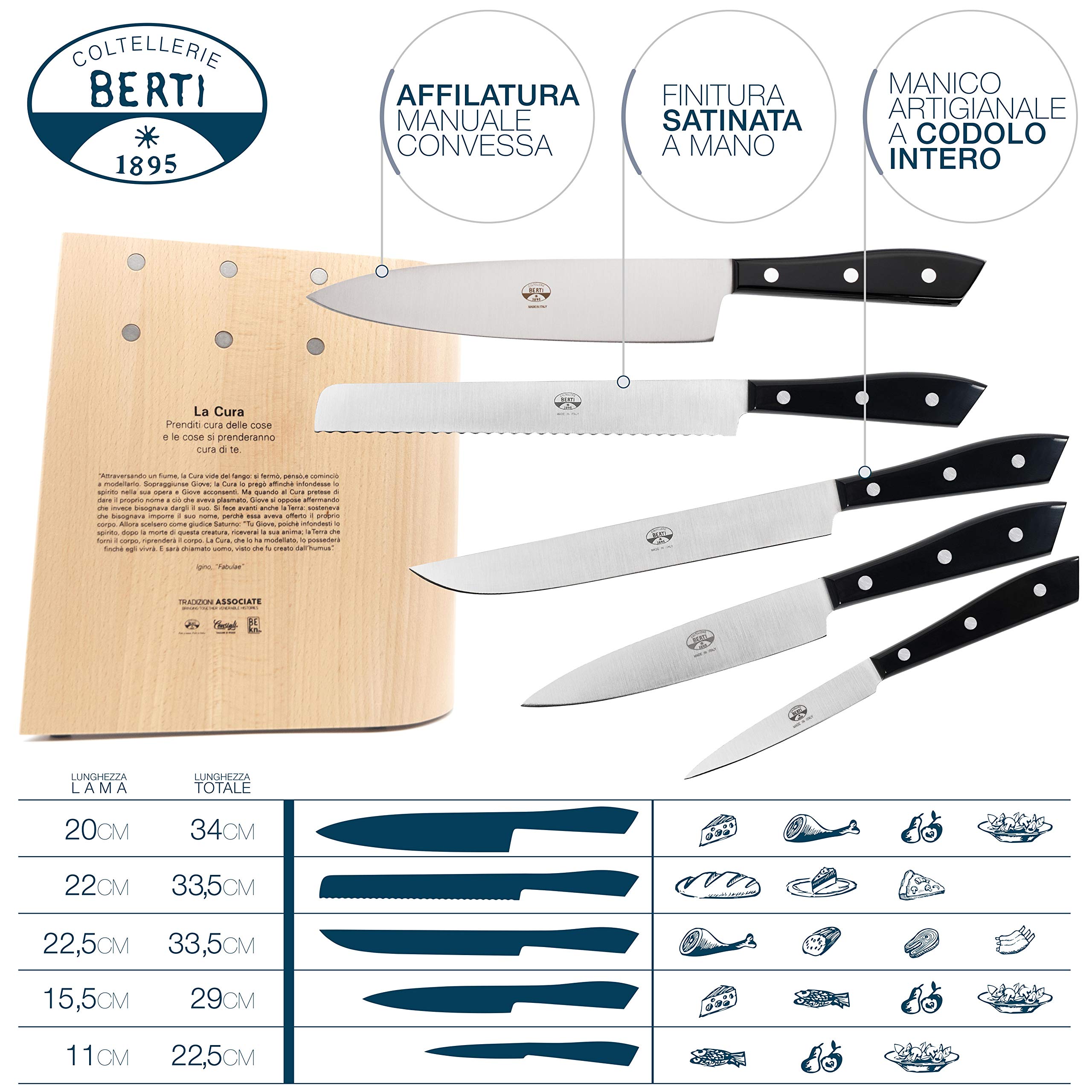 coltellerie-berti-1895-set-5-coltelli-da-cucina-professionali-con-ceppo-libro-ne image 2